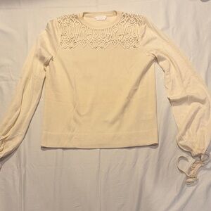 Chloe Cream Lace Detail Tunic